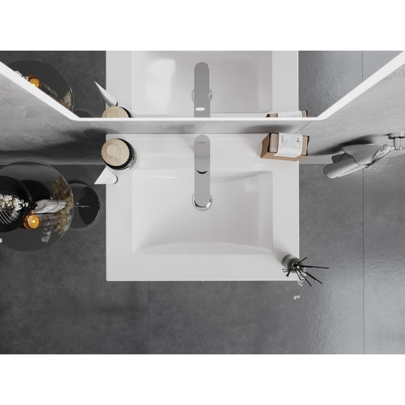Mexen Atena umywalka wpuszczana w blat 61 x 46 cm, biała - 25016000