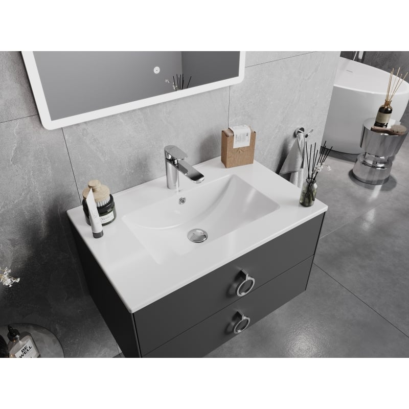 Mexen Atena umywalka wpuszczana w blat 71 x 46 cm, biała - 25017000