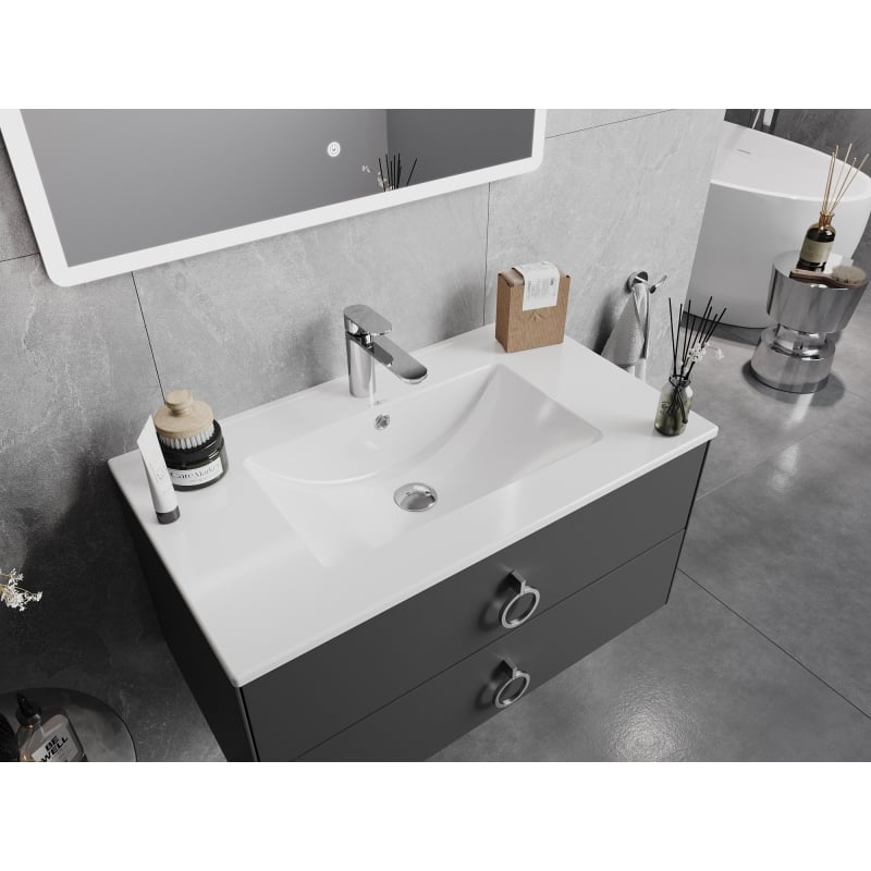 Mexen Atena umywalka wpuszczana w blat 80 x 46 cm, biała - 25018000