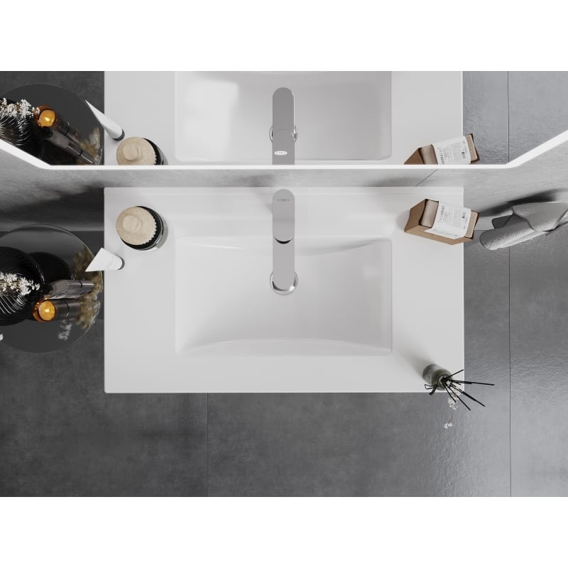 Mexen Atena umywalka wpuszczana w blat 80 x 46 cm, biała - 25018000