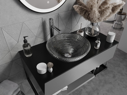 Mexen Olza szklana umywalka nablatowa 42 x 42 cm, transparent - 24094200