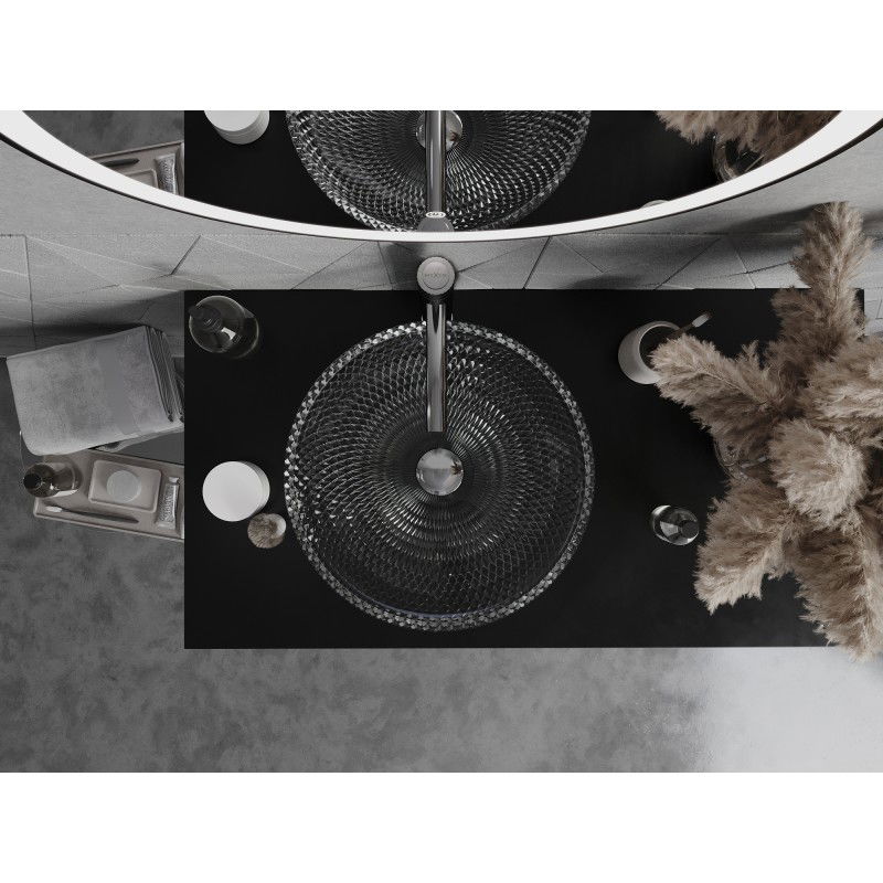 Mexen Olza szklana umywalka nablatowa 42 x 42 cm, transparent - 24094200