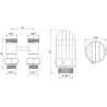Mexen G03 zestaw termostatyczny dwururowy DN50, prosty 1/2"x3/4", nikiel - W912-012-938-01