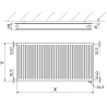 Mexen CVH20 Hygiene grzejnik płytowy 400 x 400 mm, podłączenie dolne, 318 W, biały - W620H-040-040-00