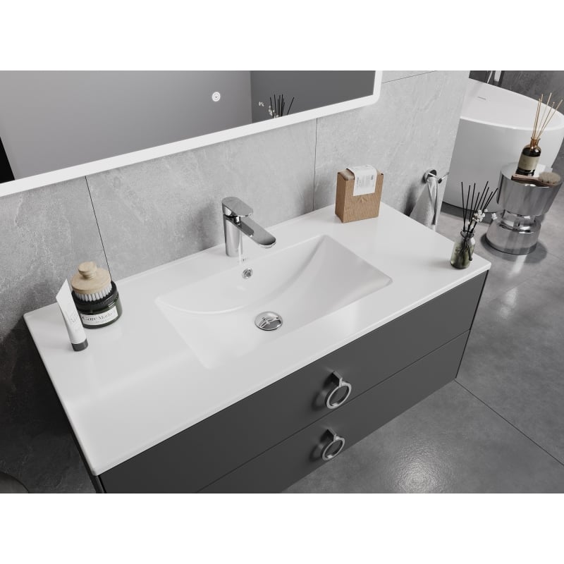 Mexen Atena umywalka wpuszczana w blat 101 x 46 cm, biała - 25011000