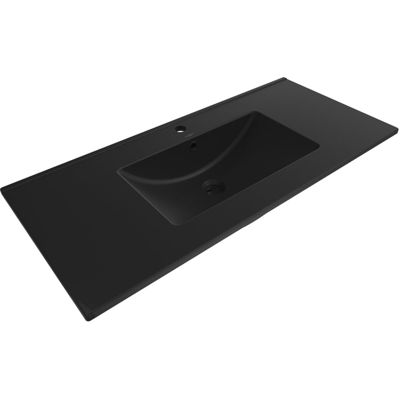 Mexen Atena umywalka wpuszczana w blat 101 x 46 cm, czarna mat - 25011070