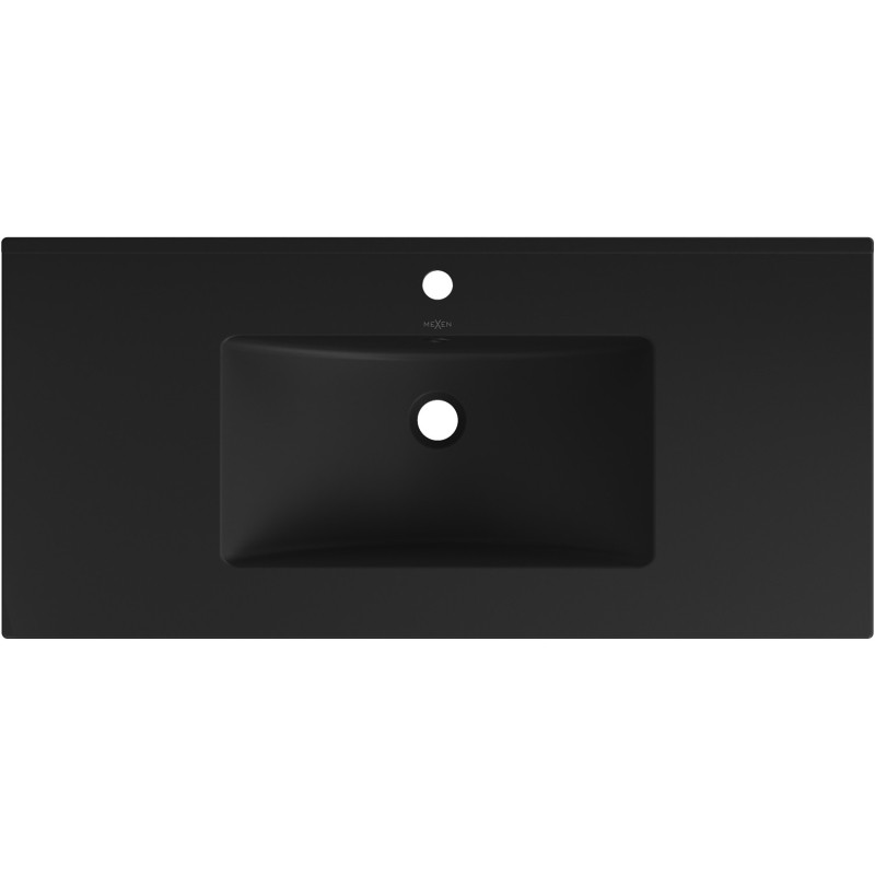 Mexen Atena umywalka wpuszczana w blat 101 x 46 cm, czarna mat - 25011070