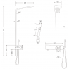 Mexen Sund panel prysznicowy, czarny - 7620-02-70
