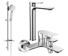 Mexen Alfa DQ40 zestaw wannowy, chrom - 745713DQ40-00