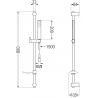 Mexen Alfa DF02 zestaw wannowy, złoty - 745713DF02-50