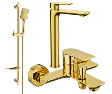 Mexen Alfa DF62 zestaw wannowy, złoty - 745713DF62-50