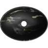 Mexen Elza umywalka nablatowa 40 x 33 cm, czarna kamień - 21014084