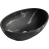 Mexen Elza umywalka nablatowa 40 x 33 cm, czarna kamień - 21014084