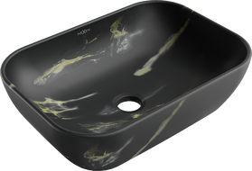 Mexen Rita umywalka nablatowa 45 x 32 cm, czarna kamień - 21084588