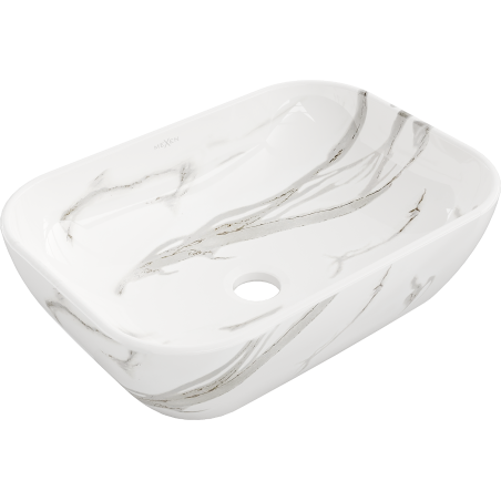 Mexen Rita umywalka nablatowa 45 x 32 cm, biała kamień - 21084584