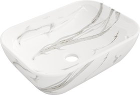 Mexen Rita umywalka nablatowa 45 x 32 cm, biała kamień - 21084584