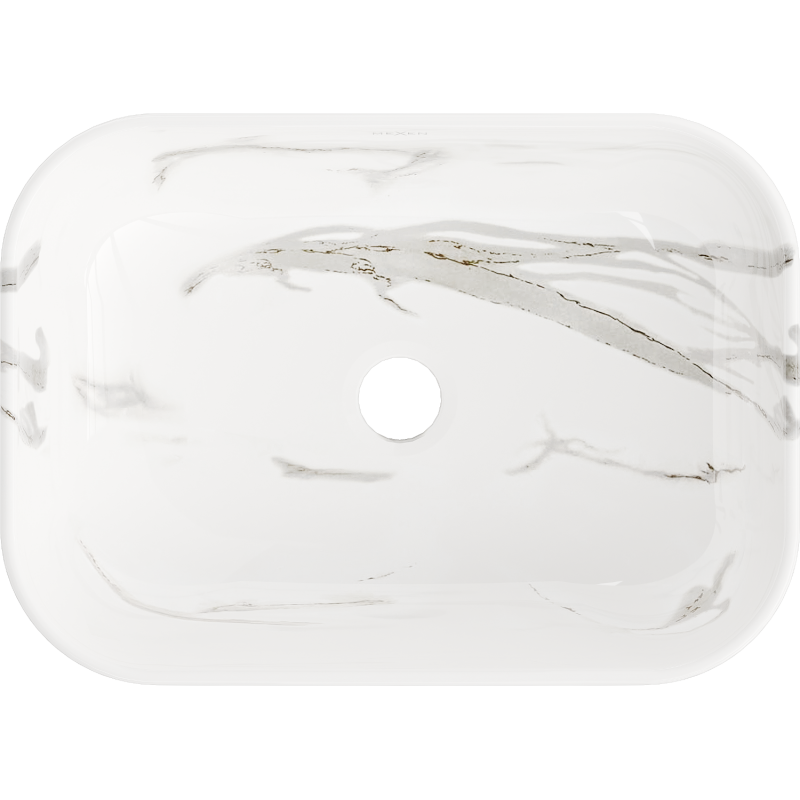 Mexen Rita umywalka nablatowa 45 x 32 cm, biała kamień - 21084584