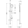 Mexen Alfa DQ40 zestaw prysznicowy, biały/chrom - 745714DQ40-02