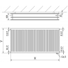 Mexen CVH30 Hygiene grzejnik płytowy 400 x 1100 mm, podłączenie dolne, 1206 W, biały - W630H-040-110-00