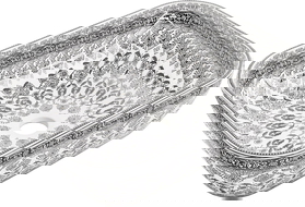 Mexen Rita umywalka nablatowa 45 x 32 cm, biała/czarny wzór - 21084586