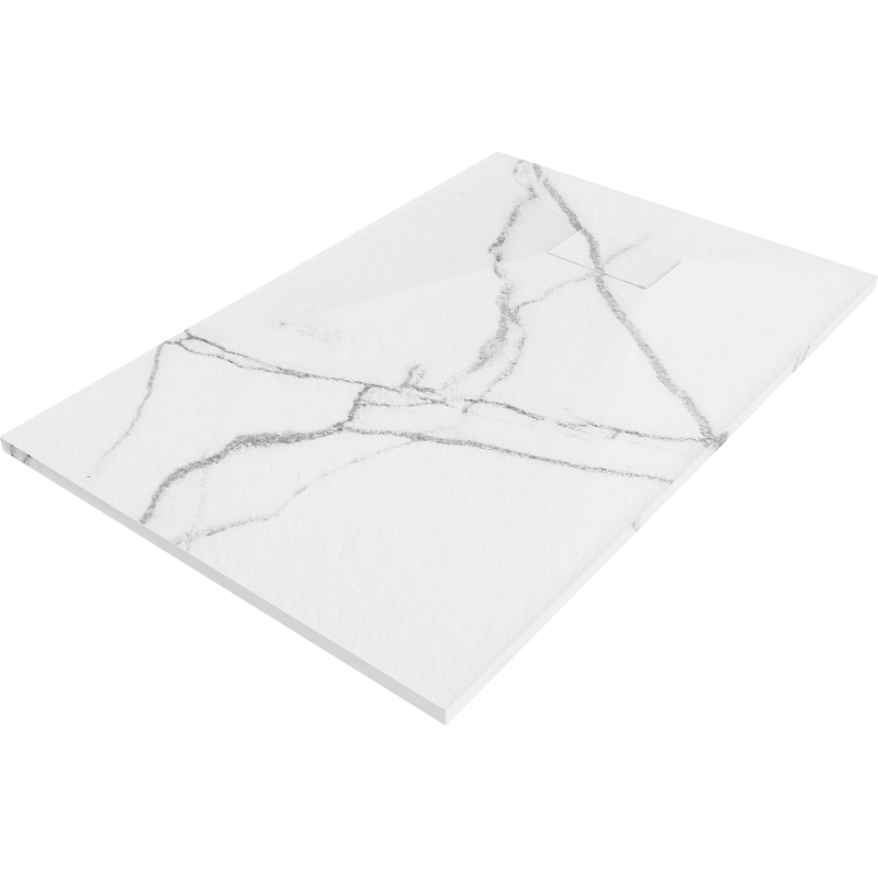 Mexen Hugo brodzik prostokątny SMC 100 x 80 cm, biały kamień - 42158010