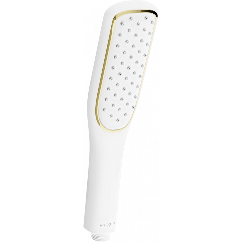 Mexen R-49 rączka prysznicowa 1-funkcyjna, biała/złota - 79549-25