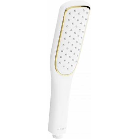 Mexen R-49 rączka prysznicowa 1-funkcyjna, biała/złota - 79549-25