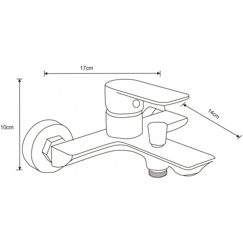 Mexen Alfa R40 zestaw wannowy, chrom - 745713R40-00
