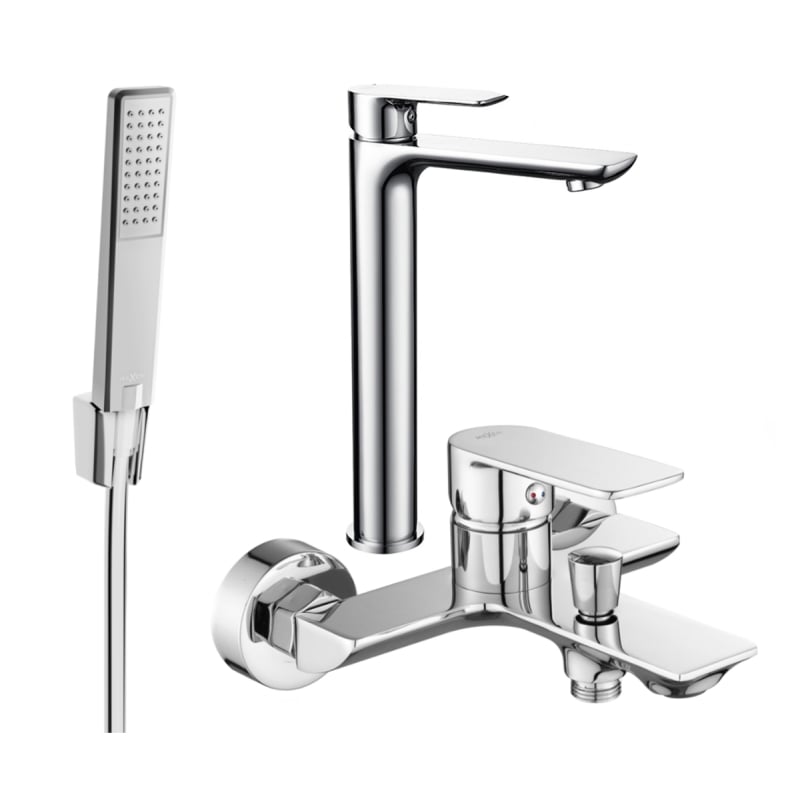 Mexen Alfa R72 zestaw wannowy, chrom - 745713R72-00