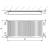 Mexen CH20 Hygiene grzejnik płytowy 400 x 900 mm, podłączenie boczne, 716 W, biały - W420H-040-090-00