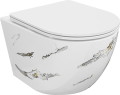 Mexen Lena miska wc Rimless z deską wolnoopadającą slim, duroplast, biała kamień - 30224091