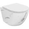 Mexen Lena miska wc Rimless z deską wolnoopadającą slim, duroplast, biała kamień - 30224092