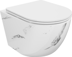 Mexen Lena miska wc Rimless z deską wolnoopadającą slim, duroplast, biała kamień - 30224092