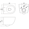 Mexen Lena miska wc Rimless z deską wolnoopadającą slim, duroplast, biała kamień - 30224093