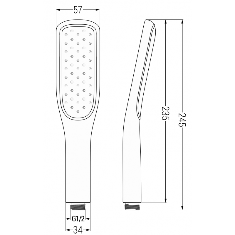 Mexen R-49 rączka prysznicowa 1-funkcyjna, biała/złota - 79549-25