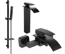 Mexen Aries DQ77 zestaw wannowy, czarny - 744813DQ77-70