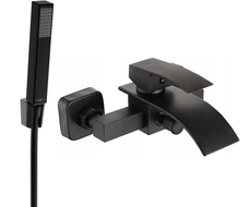 Mexen Aries R77 bateria wannowa z zestawem prysznicowym, czarna - 74483R77-70