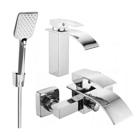 Mexen Aries R62 zestaw wannowy, chrom - 744803R62-00