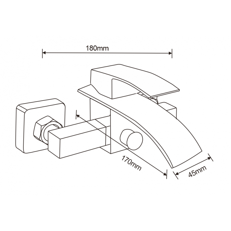 Mexen Aries R45 zestaw wannowy, chrom - 744803R45-00