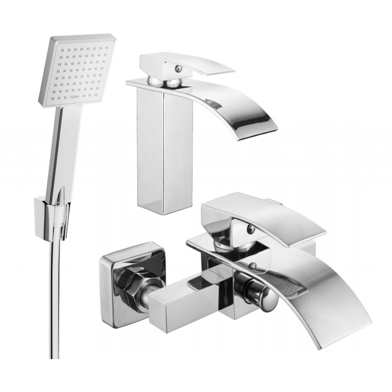 Mexen Aries R45 zestaw wannowy, chrom - 744803R45-00