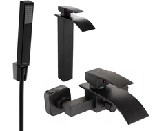 Mexen Aries R77 zestaw wannowy, czarny - 744813R77-70