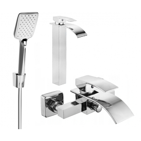 Mexen Aries R62 zestaw wannowy, chrom - 744813R62-00