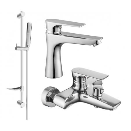 Mexen Axel DF72 zestaw wannowy, chrom - 73803DF72-00