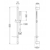 Mexen Axel DF72 zestaw wannowy, czarny - 73803DF72-70