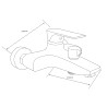 Mexen Axel DB72 zestaw wannowy, chrom - 73803DB72-00