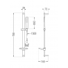Mexen Axel DB72 zestaw wannowy, chrom - 73803DB72-00