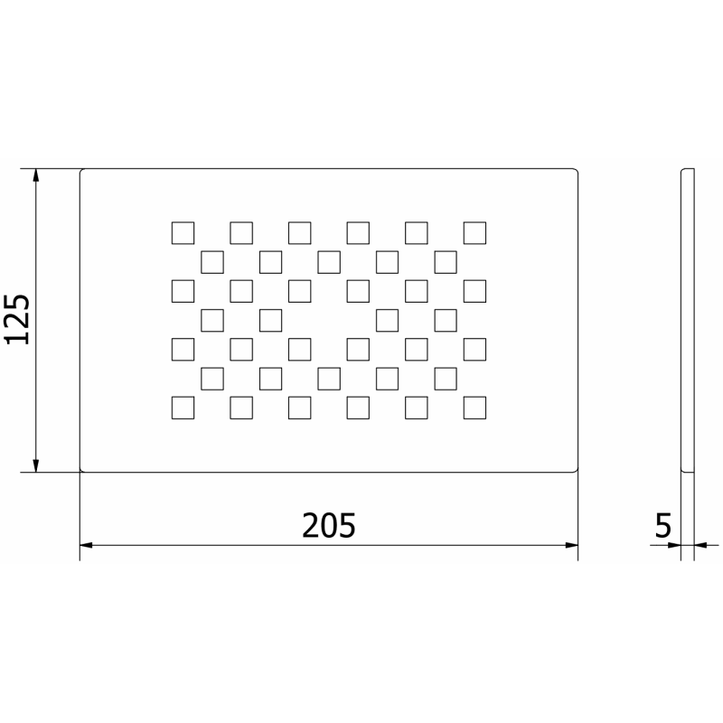 Mexen Hugo maskownica do brodzika, inox - 42910001