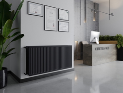 Mexen CH30 Hygiene grzejnik płytowy 300 x 1800 mm, podłączenie boczne, 1570 W, antracyt - W430H-030-180-66