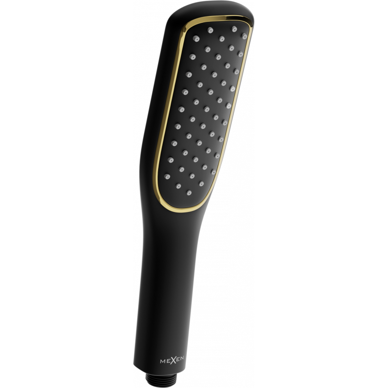 Mexen R-49 rączka prysznicowa 1-funkcyjna, czarna/złota - 79549-75