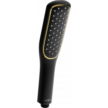 Mexen R-49 rączka prysznicowa 1-funkcyjna, czarna/złota - 79549-75